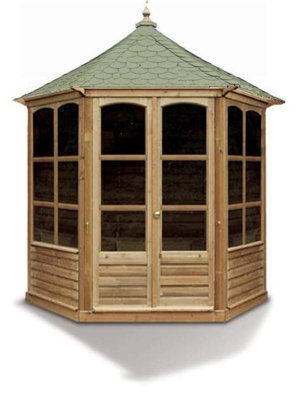 Harrogate Large Summerhouse - Pressure Treatet Timber - L270 x W270 x H310 cm - 4