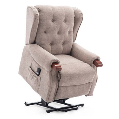 Harrogate Single Motor Electric Rise Recliner Fabric Armchair Lift