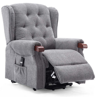 Harrogate Single Motor Electric Rise Recliner Fabric Armchair Lift ...