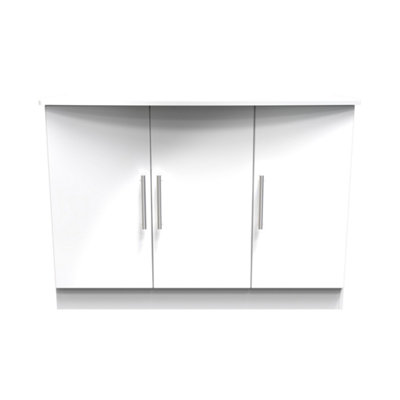 Harrow 3 Door Sideboard in White Gloss (Ready Assembled)