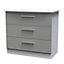 Harrow 3 Drawer Chest in Grey Gloss (Ready Assembled)