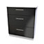 Harrow 3 Drawer Deep Chest in Black Gloss & White (Ready Assembled)