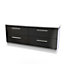 Harrow 4 Drawer Bed Box in Black Gloss & White (Ready Assembled)