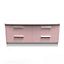 Harrow 4 Drawer Bed Box in Kobe Pink & White (Ready Assembled)