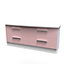 Harrow 4 Drawer Bed Box in Kobe Pink & White (Ready Assembled)