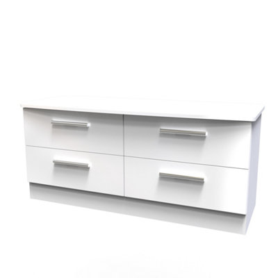 Harrow 4 Drawer Bed Box in White Gloss (Ready Assembled)