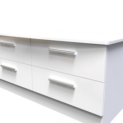Harrow 4 Drawer Bed Box in White Gloss (Ready Assembled)