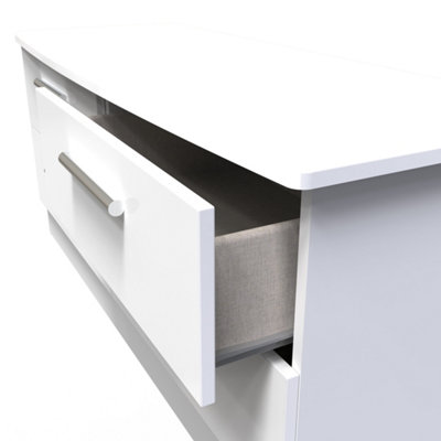 Harrow 4 Drawer Bed Box in White Gloss (Ready Assembled)