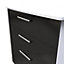 Harrow 4 Drawer Chest in Black Gloss & White (Ready Assembled)