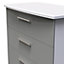 Harrow 4 Drawer Chest in Grey Gloss (Ready Assembled)