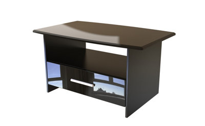 Harrow Bottom Drawer Coffee Table in Black Gloss (Ready Assembled)