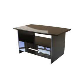 Harrow Bottom Drawer Coffee Table in Black Gloss (Ready Assembled)