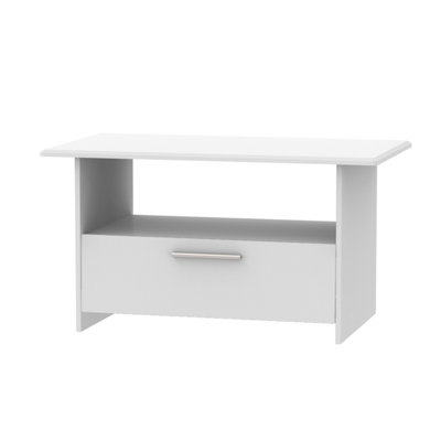 Harrow Bottom Drawer Coffee Table in Grey Matt (Ready Assembled)