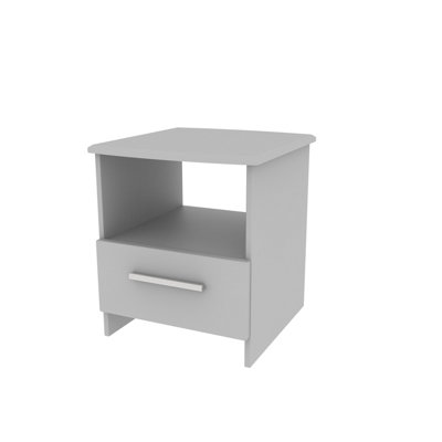 Harrow Bottom Drawer Lamp Table in Grey Matt (Ready Assembled)