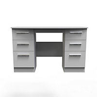 Harrow Double Pedestal Desk in Grey Matt (Ready Assembled)