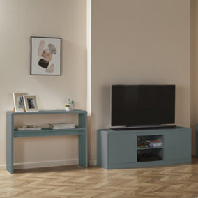 Harrow Grey 2pc Living Room Set - TV Cabinet & Console Unit