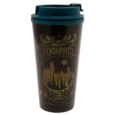 Harry Potter Back To Hogwarts Travel Mug Black/Gold (One Size) | DIY At B&Q