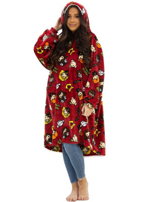 Harry Potter Charm Wearable Hooded Fleece Blanket Adult Large