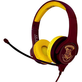 Harry Potter Childrens/Kids Hogwarts Crest Interactive Headphones Burgundy/Yellow (One Size)