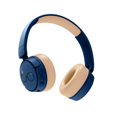 Harry Potter Childrens/Kids Lightning Bolt & Gles Wireless Headphones Navy/Cream (One Size)