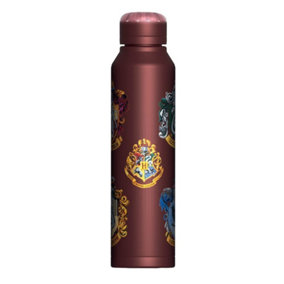 Harry Potter Crest Metal Water Bottle Set Maroon/Gold/Silver (One Size)