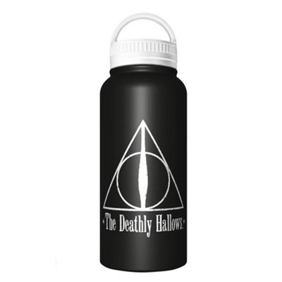 Harry Potter Deathly Hallows Metal Bottle Black (One Size)