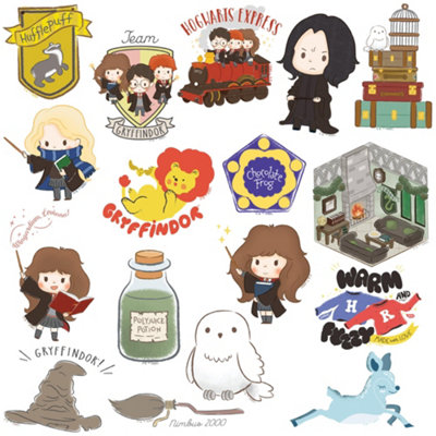 Harry Potter Deluxe Cute Stickers (Pack of 50) Multicoloured (One Size)