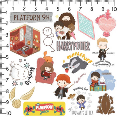 Harry Potter Deluxe Cute Stickers (Pack of 50) Multicoloured (One Size)