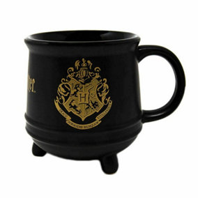 Harry Potter Hogwarts Crest Cauldron Ceramic Mug Black (One Size)