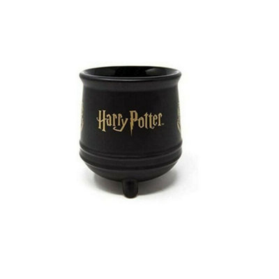 Harry Potter Hogwarts Crest Cauldron Ceramic Mug Black (One Size)