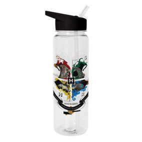 Harry Potter Hogwarts Crest Plastic Bottle Multicoloured (One Size)