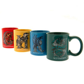 Harry Potter House Crest Mini Mug Set (Pack of 4) Multicoloured (One Size)