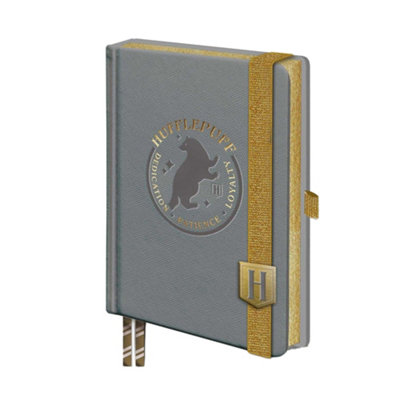 Harry Potter Luxe Hufflepuff Notebook Grey/Gold (One Size)