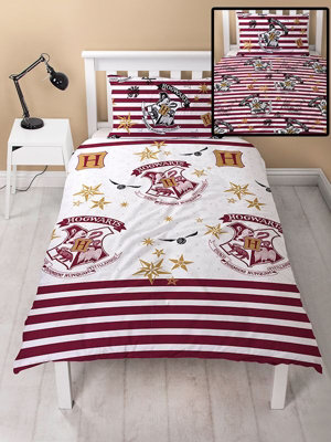 Harry Potter Muggles Single Duvet Cover and Pillowcase Set - Rotary Design