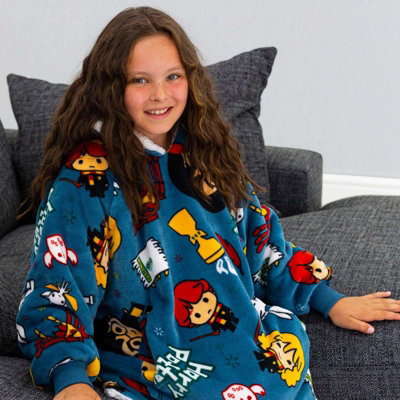 Harry Potter Oversized Hoodie Blanket Blue Kids