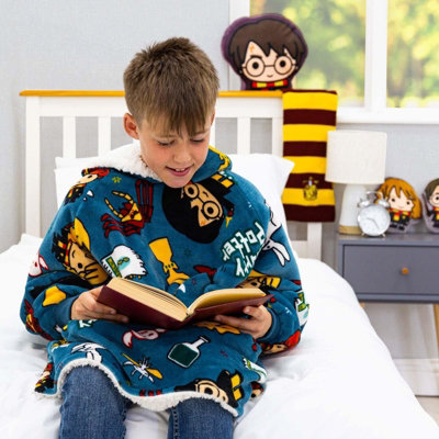 Harry Potter Oversized Hoodie Blanket Blue Kids DIY at B Q