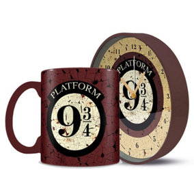 Harry Potter Platform 9 3/4 Mug and Clock Set Brown (One Size)