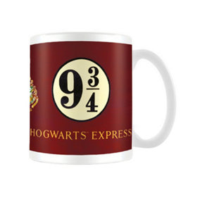 Harry Potter Platform Nine and Three Quarters Mug White/Maroon (One Size)