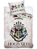 Harry Potter Quidditch 100% Cotton Single Duvet Cover and Pillowcase Set - European Size