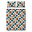Harry Potter Reversible Grid Duvet Cover Set Multicoloured (Double)
