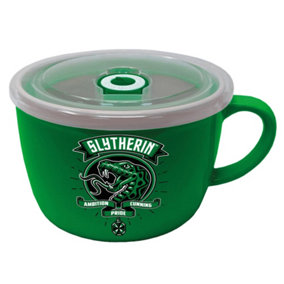 Harry Potter Slytherin Soup and Snack Mug Green/Black (One Size)