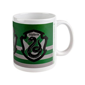 Harry Potter Slytherin Stripe Mug Green/Grey/Black (One Size)