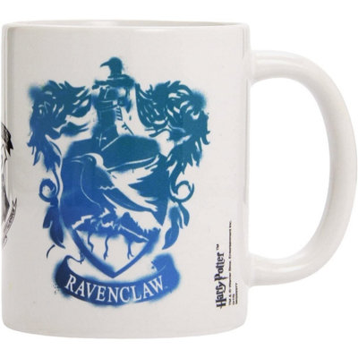 Harry Potter Stencil Crest Ravenclaw Mug White/Blue/Black (One Size) | DIY at B&amp;Q