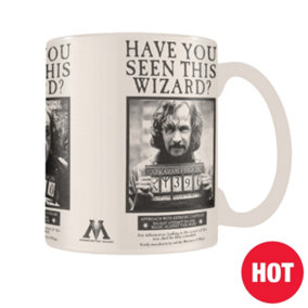 Harry Potter Wanted Poster Sirius Heat Changing Mug Cream (One Size)