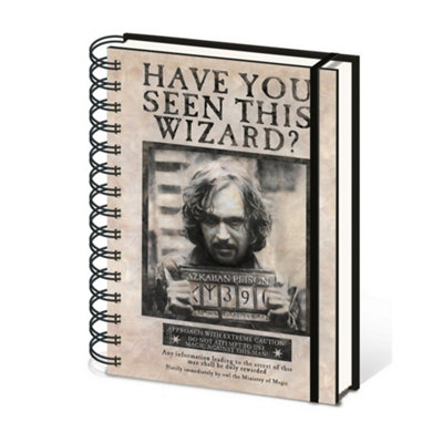 Harry Potter Wanted Sirius Black A5 Wirebound Notebook Beige/Black (A5)