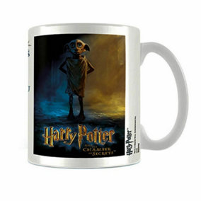Harry Potter Warning Dobby Mug White/Blue/Gold (One Size)