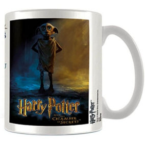 Harry Potter Warning Dobby Mug White/Blue/Yellow (One Size)