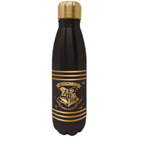 Harry Potter Water Bottle Black/Gold (One Size)