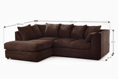 Hart Prime Cord Fabric Corner Sofa