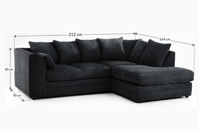 Hart Prime Cord Fabric Corner Sofa